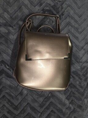 NWT T-Shirt & Jeans Metallic Rose Gold Mini Backpack Flap Closure